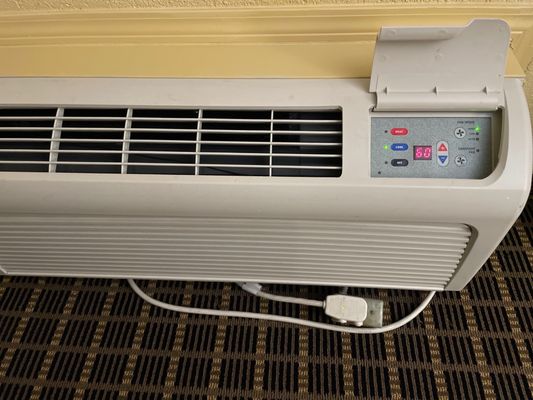 Semi-functioning air conditioner.