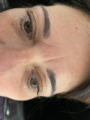 Eyebrows can be brought back to looking full! Simple tint and they are youthful again.