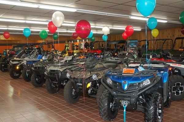 We also have Power Sport vehicles from Can-am, Polaris, Honda, Kawasaki, and CF Moto!