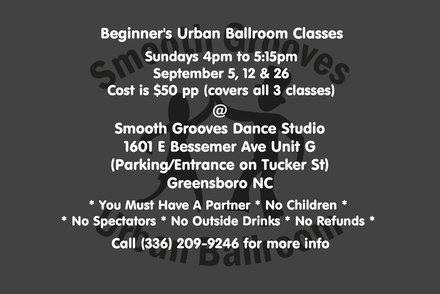 Learn the Basics of Urban Ballroom Dancing in only 3 lessons! The cost is $50 per person (covers all 3 lessons). We invite you to join us!