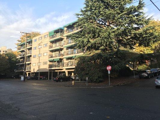 The Bella Vista Apartments view from Bellevue Ave side