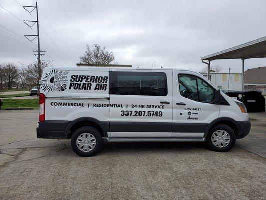 Another rolling billboard - Van wrap for Superior Polar Air. Call us for yours today!