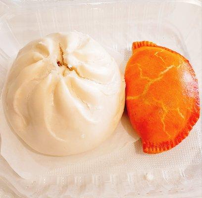 Pork Asado Siopao and Chicken Empanada