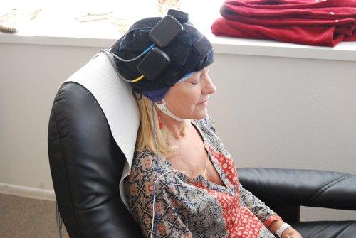 Patient with neuro-cap