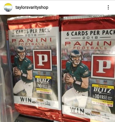 Brand new and open PANINI football cards
 3 for a dollar or 50 cent each