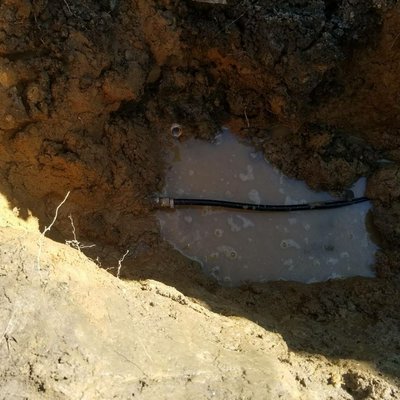 Water main break, new water tie in.