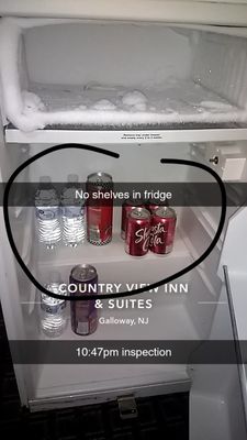 No shelves in fridge at all