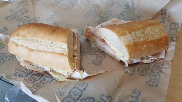 8 inch turkey and Provolone