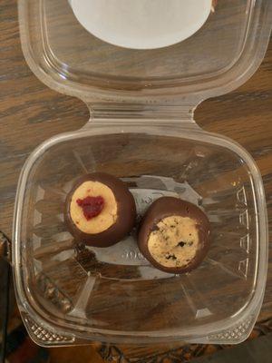 Red Velvet and Cookies & Cream Buckeyes