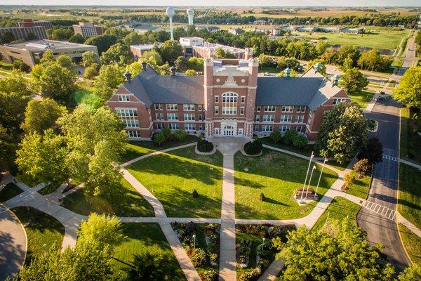 The Administration Building on the campus of Northwest Missouri State University.