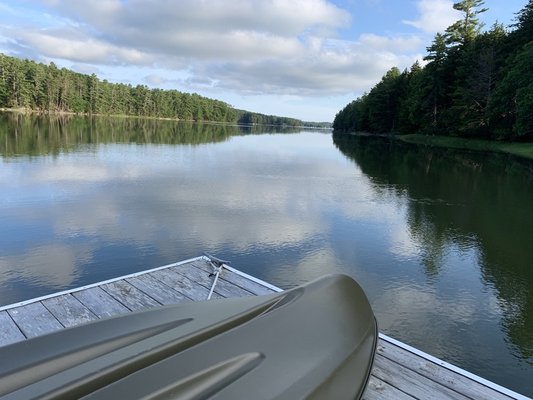 Private dock for kayaking or swimming.