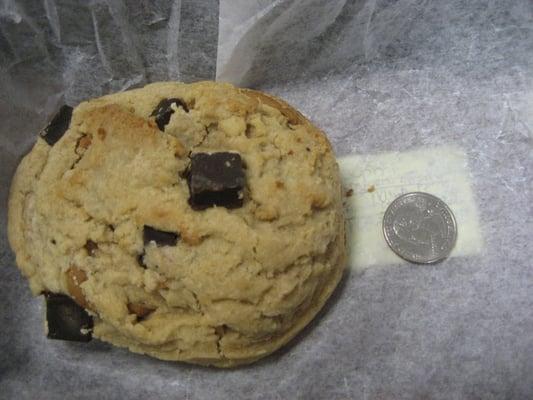 Had to throw a quarter in the picture to show how big these cookies are!!!