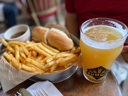 The Brit Dip and a Minnesota beer: Hazy juicy IPA, very good