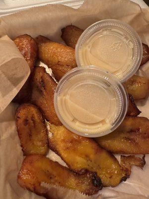 Fried Plantains (vegan) Lechura (Condensed milk)