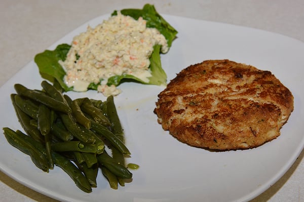 Crab Cake Platter , single or two Crab Cakes.