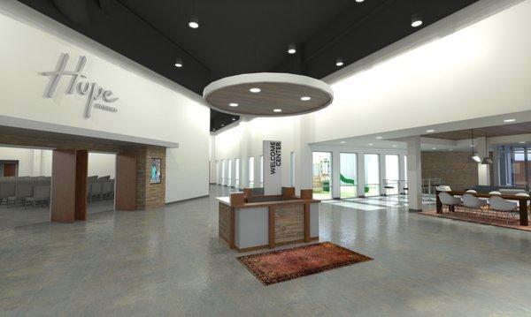 Church Foyer rendering