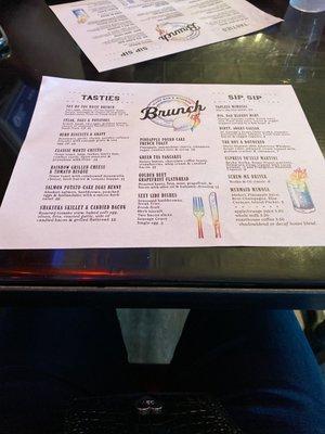 Menu in rainbow colors. Fun!