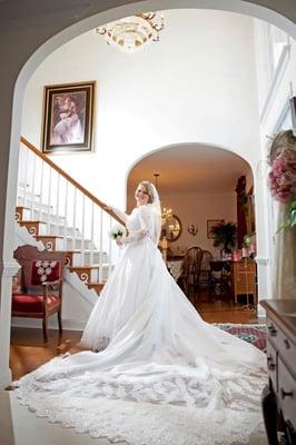 Beautiful Bridal Portraits on our staircase.