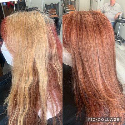 Before and after color transformation and cut by Jamie Cripe