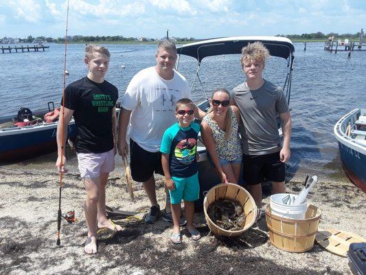 Family fun fishing and crabbing.