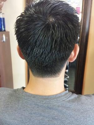 Regular men hair cut- back