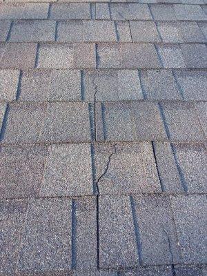 Cracked shingles