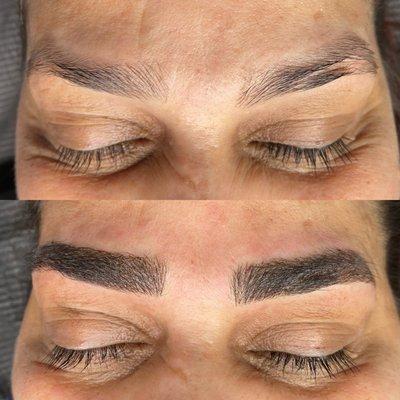 Before and After Microblading - PMU ARTIST -Lip tinting -Lip tattoo - Microblading - Ombré brows - Lash lamination - Brow lamination