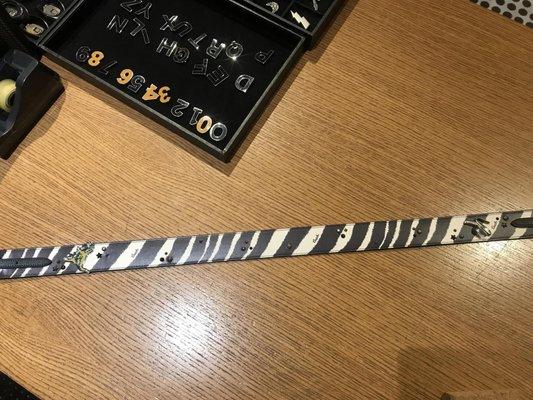 Custom zebra strap