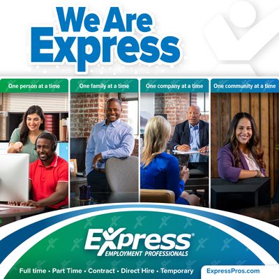 Express can help you with finding full time, part time, and temporary assignments.