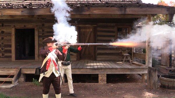 Live weapons demonstration during our Revolutionary War program.