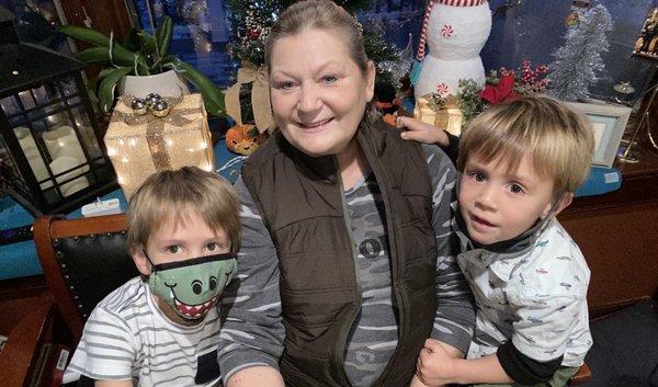 Tricia and grandsons