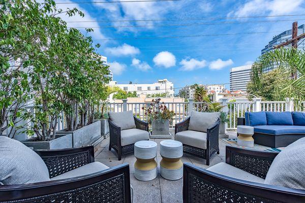 The vibrant and relaxing rooftop lounge.