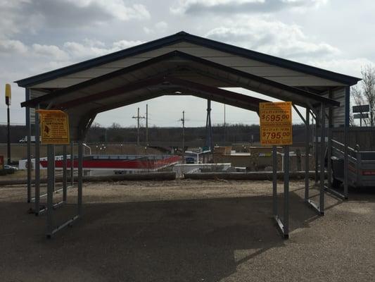 We sell carports of all sizes. Financing is available