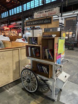 Little book library next to Hellbent