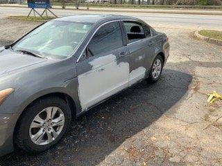 2009 Honda Accord Left door damaged.