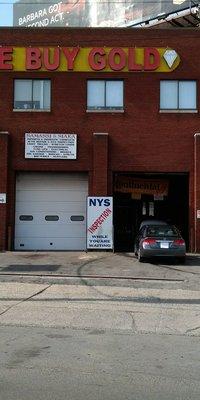 front entrance of shop