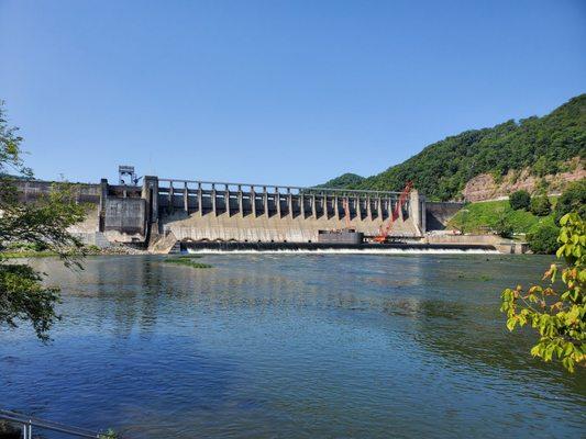 Bluestone Dam. Being renovated.