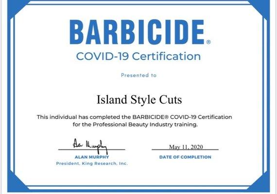 Covid19 certified.