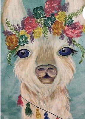 Llama acrylic paint class.