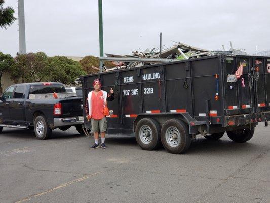 We recycle as much as possible,  Looking out for our environment and this great planet we live on! Metal load to be recycled! Ken's hauling