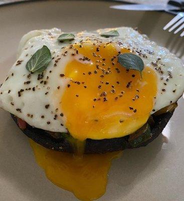 Stuffed Portabella With An Over Easy Egg