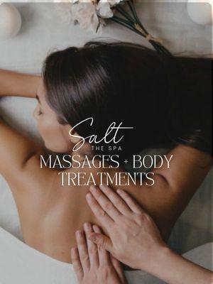 Relax, Refresh, & Recharge! Heal your body through one of our great massages  Only at SALT THE SPA
(561) 290 - 7258