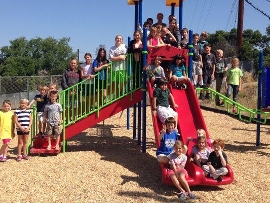 Brand new playground just installed.