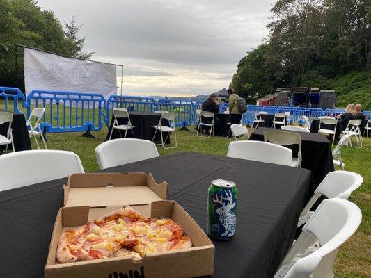 My table at the concert.