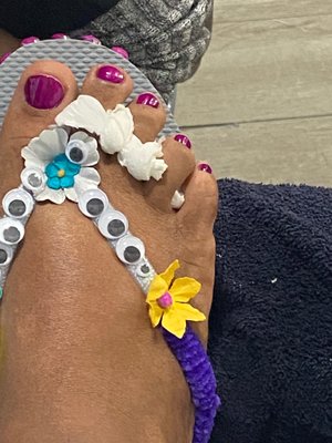 Painted toes