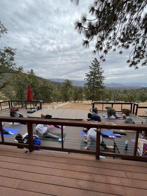 Yoga on the deck