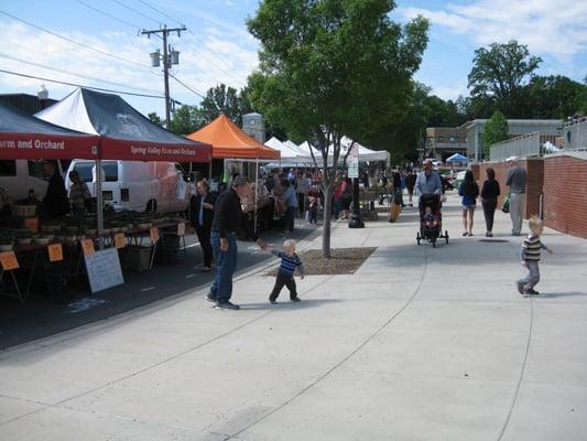 Bright sunny Sunday morning at the market