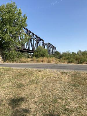 Railroad bridge near park