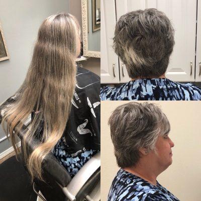 Haircut transformation by Claire of Claire's Chair