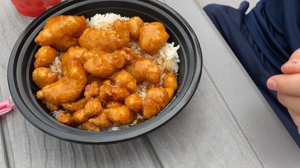 Crispy Orange Chicken and Rice Bowl